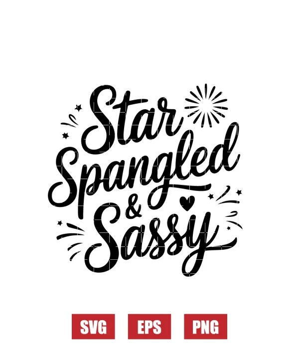 Red, Spangled, Sassy Svg