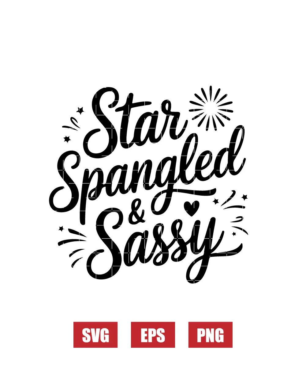 Red, Spangled, Sassy Svg