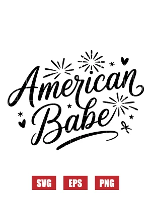 American Babe Svg
