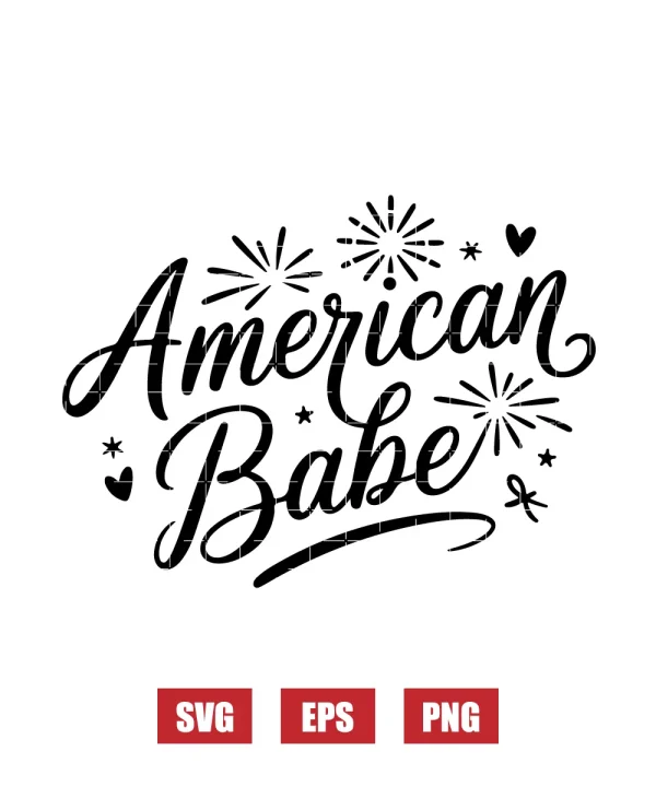 American Babe Svg