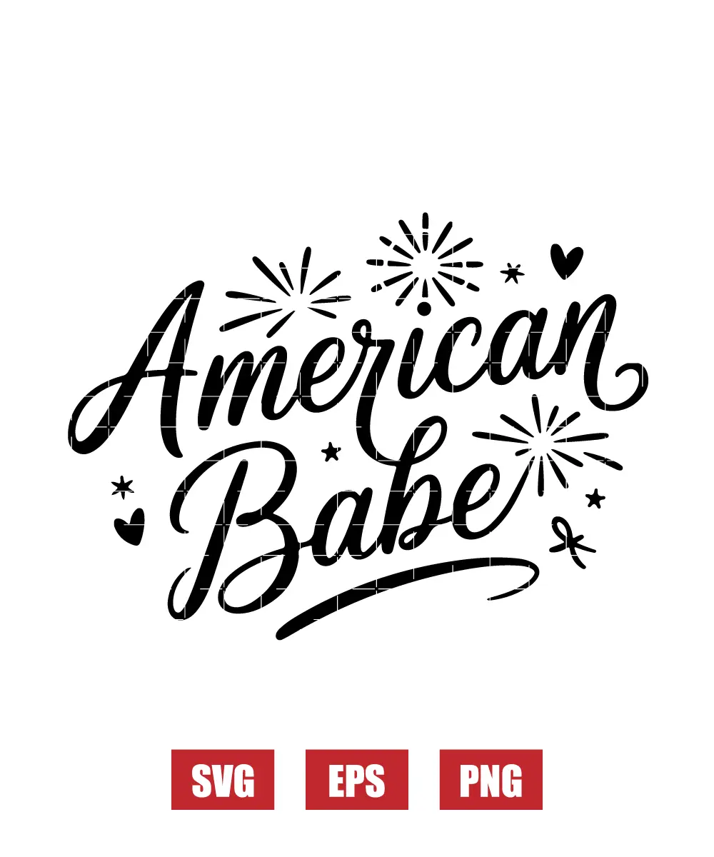 American Babe Svg