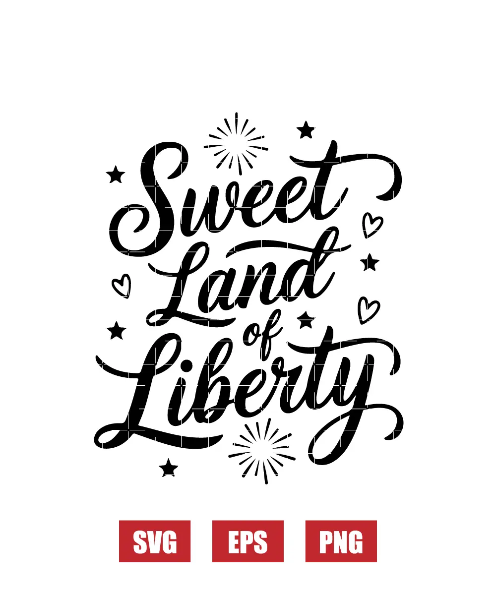 Sweet Land of Liberty Svg