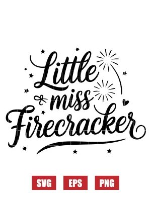 Little Miss Firecracker Svg