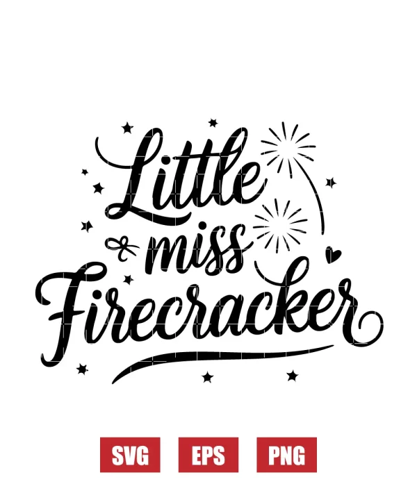 Little Miss Firecracker Svg