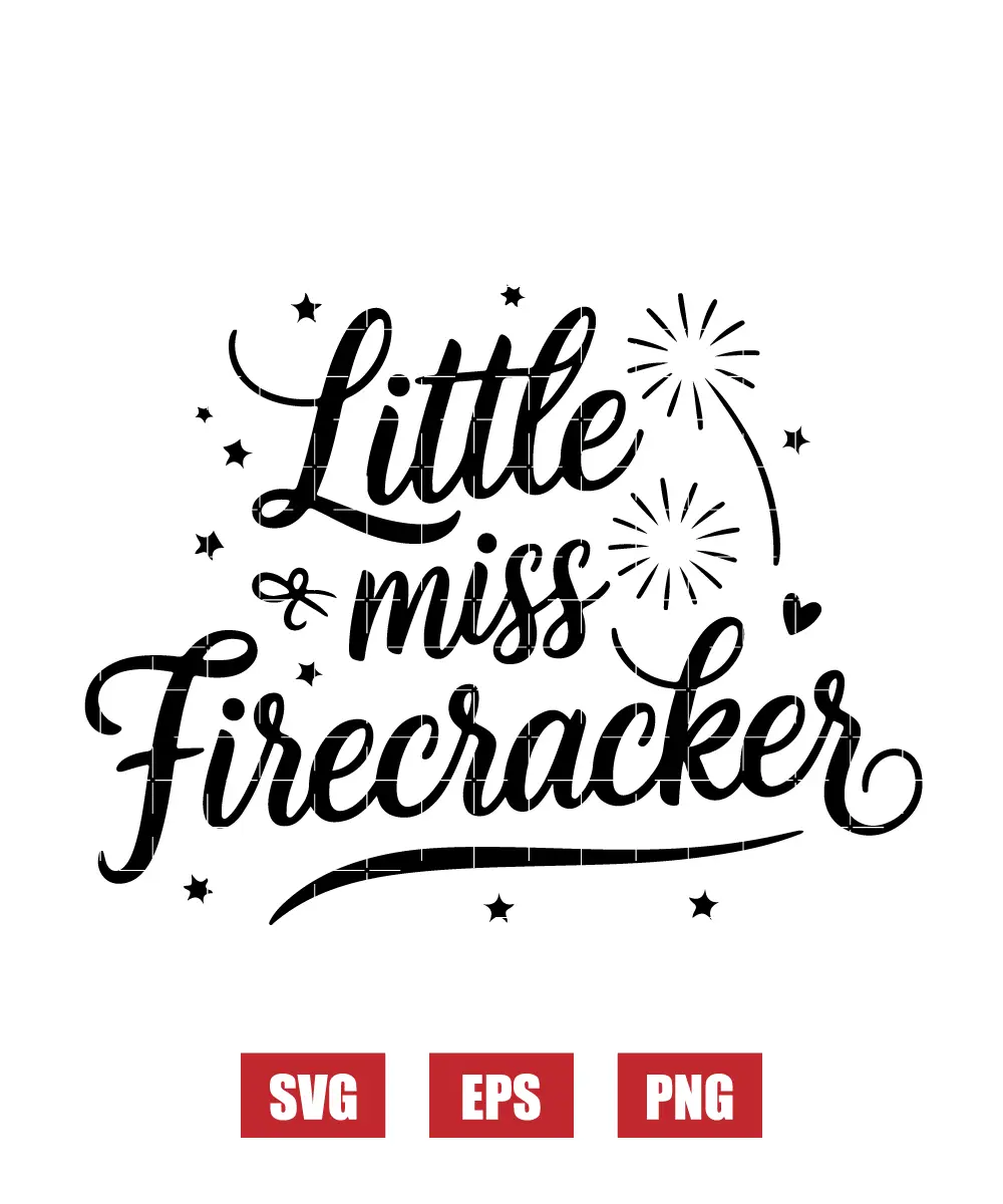 Little Miss Firecracker Svg