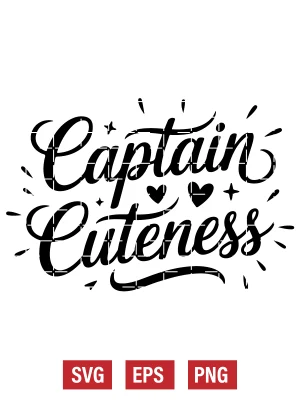 Captain Cuteness Svg