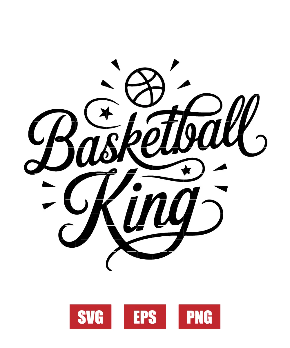 Basketball King Svg