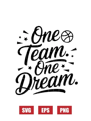 One Team. One Dream. Svg