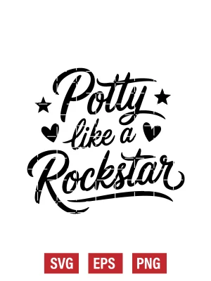 Potty Like a Rockstar Svg