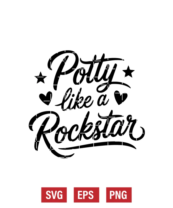 Potty Like a Rockstar Svg
