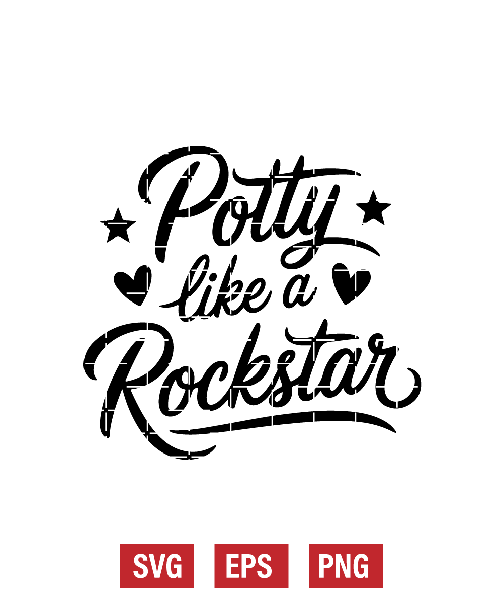 Potty Like a Rockstar Svg