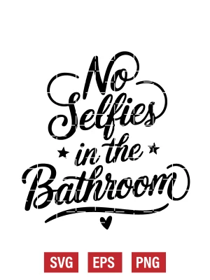 No Selfies in the Bathroom Svg