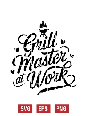 Grill Master at Work Svg