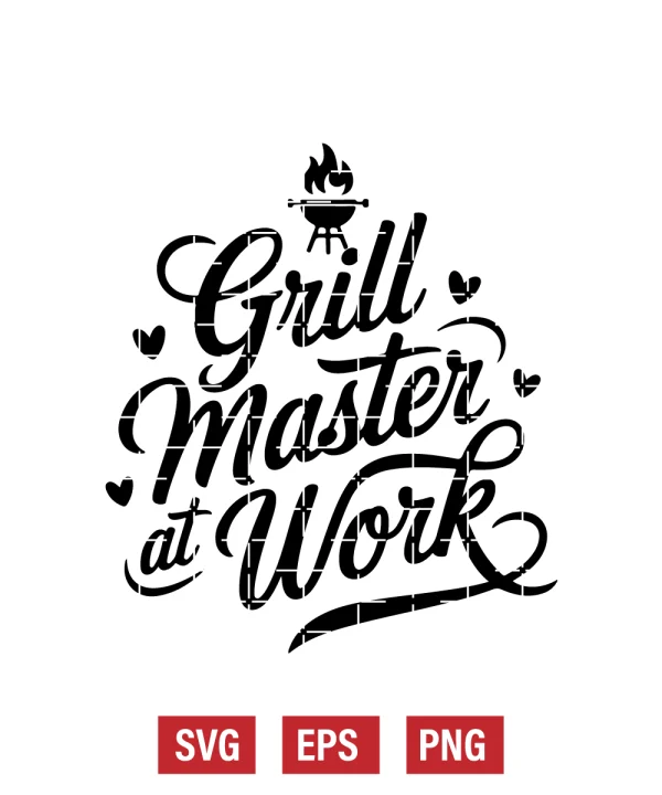 Grill Master at Work Svg