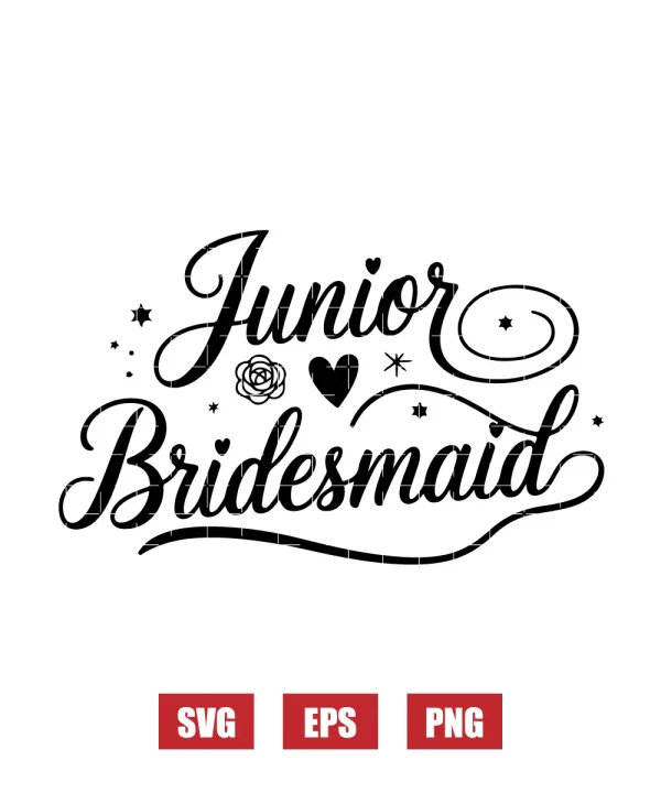 Junior Bridesmaid Svg