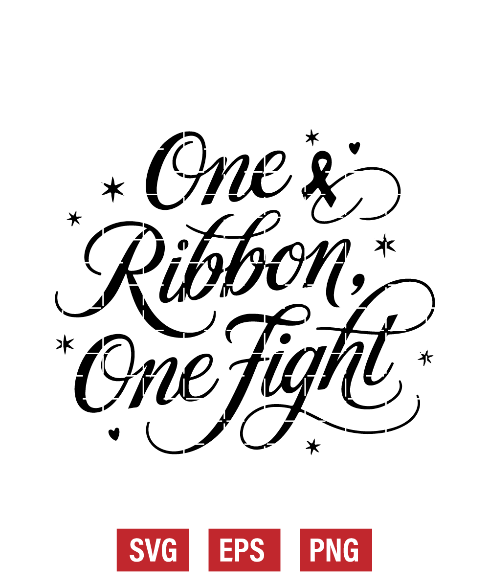 One Ribbon, One Fight Svg