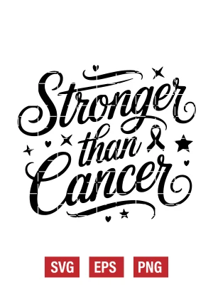 Stronger Than Cancer Svg