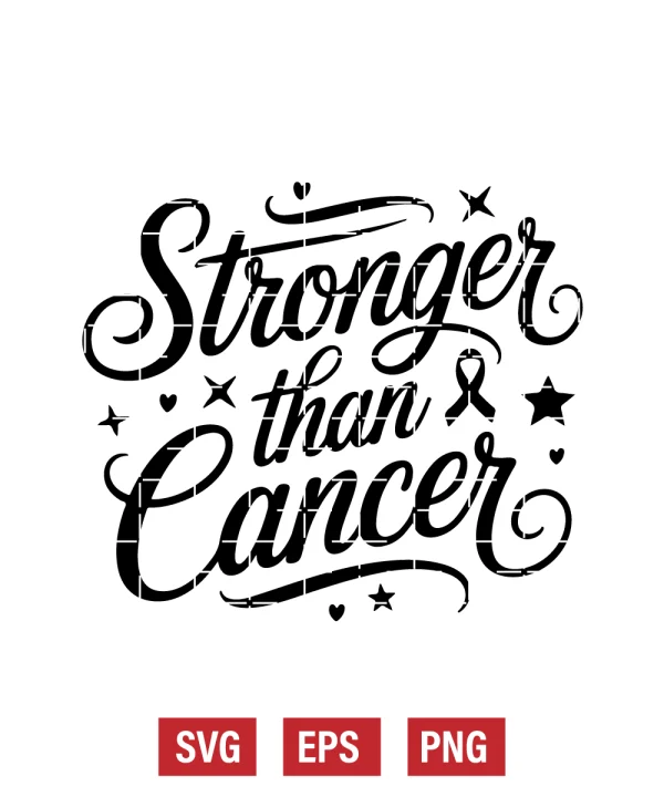 Stronger Than Cancer Svg
