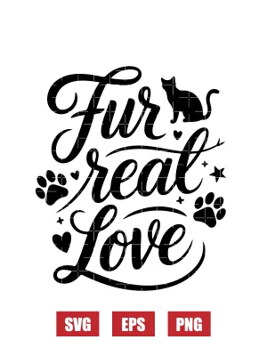 Fur Real Cat Love Svg