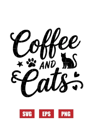 Coffee & Cats Svg