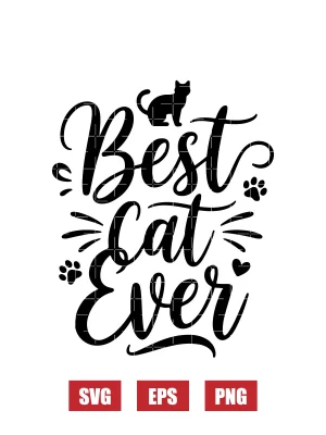 Best Cat Ever Svg
