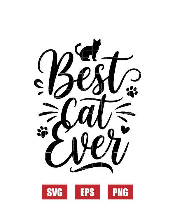 Best Cat Ever Svg