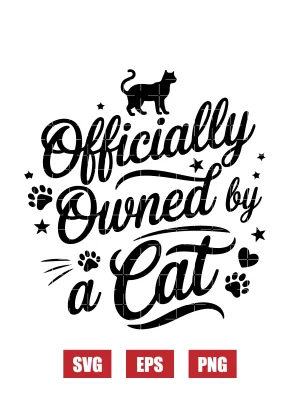 Officially Owned A Cat Svg