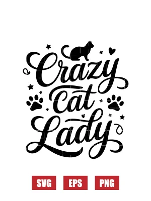 Crazy Cat Lady Svg