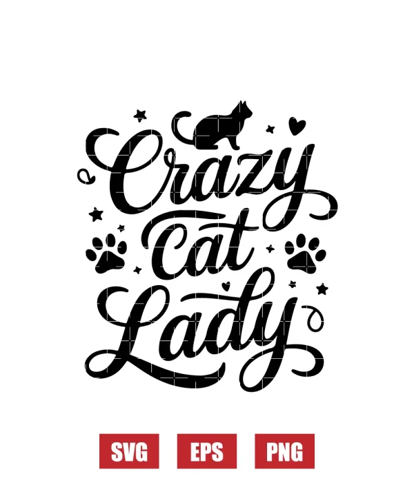 Crazy Cat Lady Svg