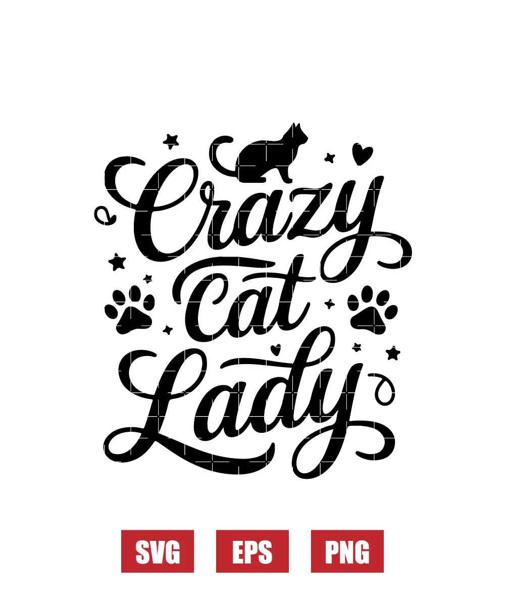 Crazy Cat Lady Svg