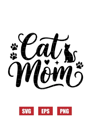 Cat Mom Svg