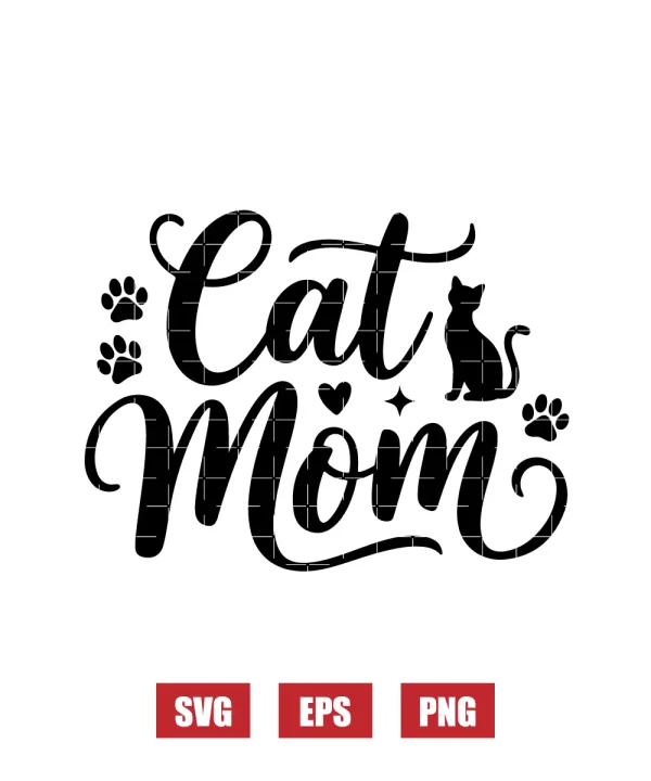 Cat Mom Svg