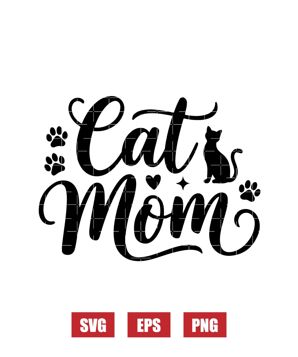 Cat Mom Svg