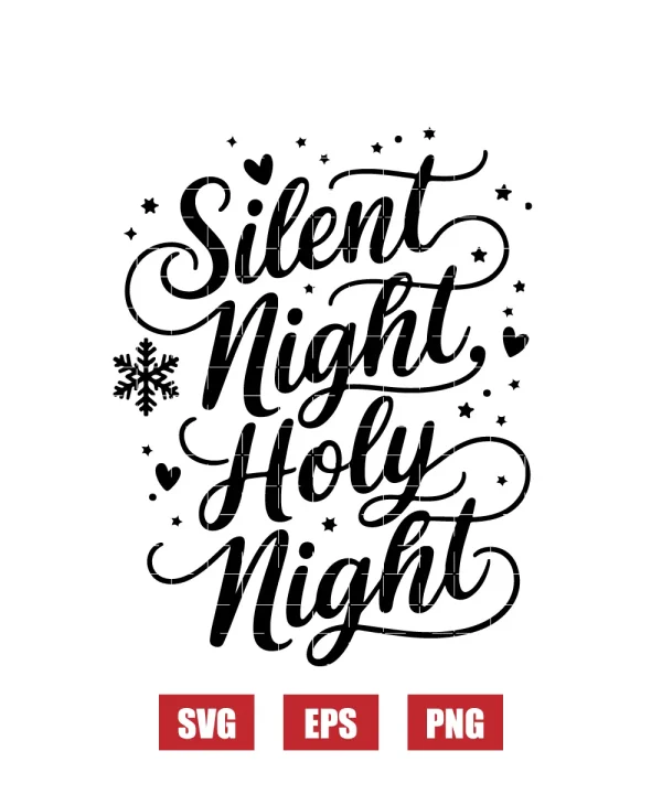 Silent Night, Holy Night Svg