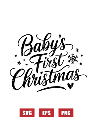 Baby's First Christmas Svg