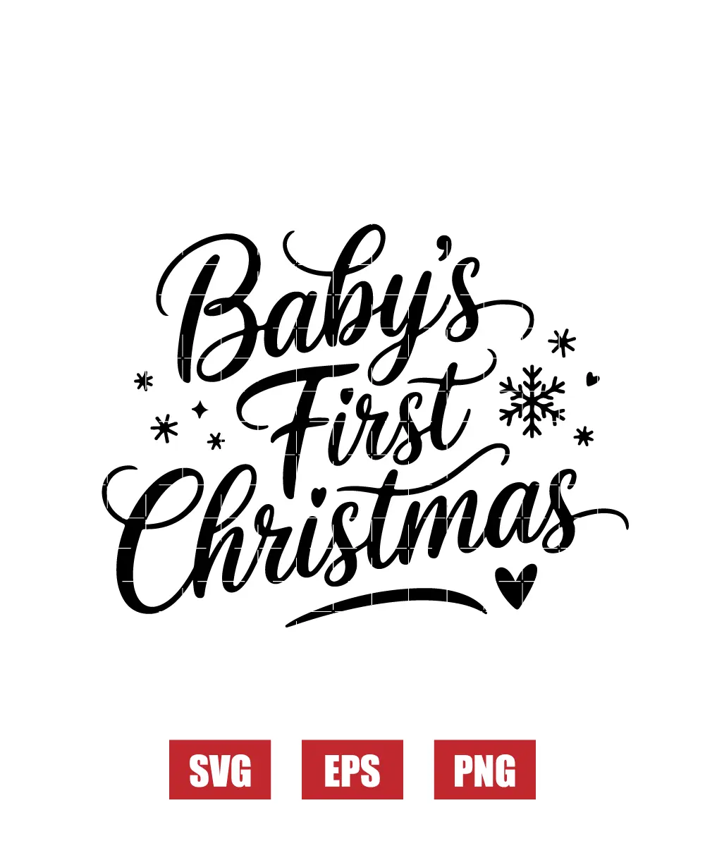 Baby's First Christmas Svg