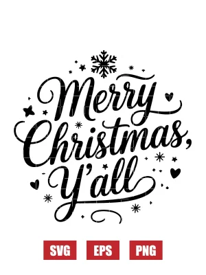 Merry Christmas Y'all Svg