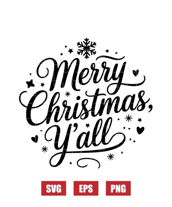 Merry Christmas Y'all Svg