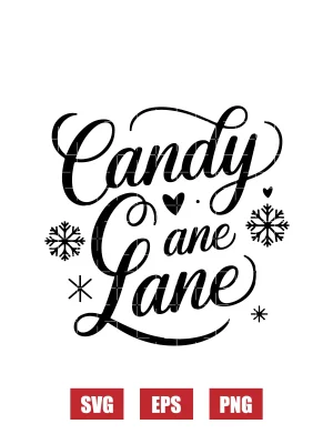 Candy Cane Lane Svg