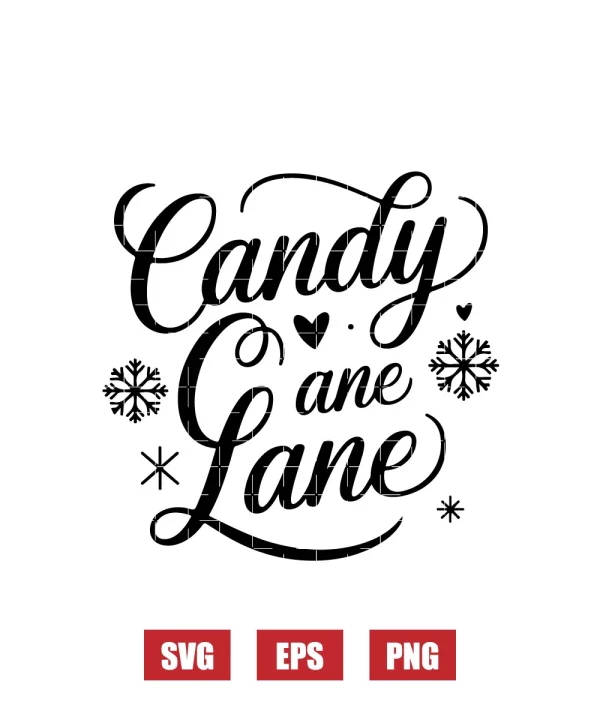 Candy Cane Lane Svg