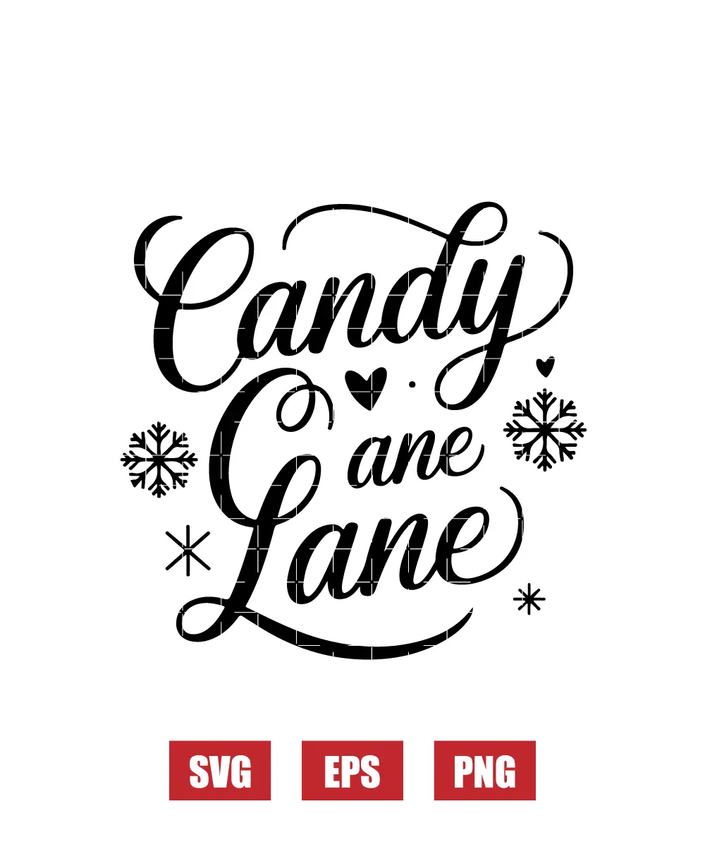 Candy Cane Lane Svg