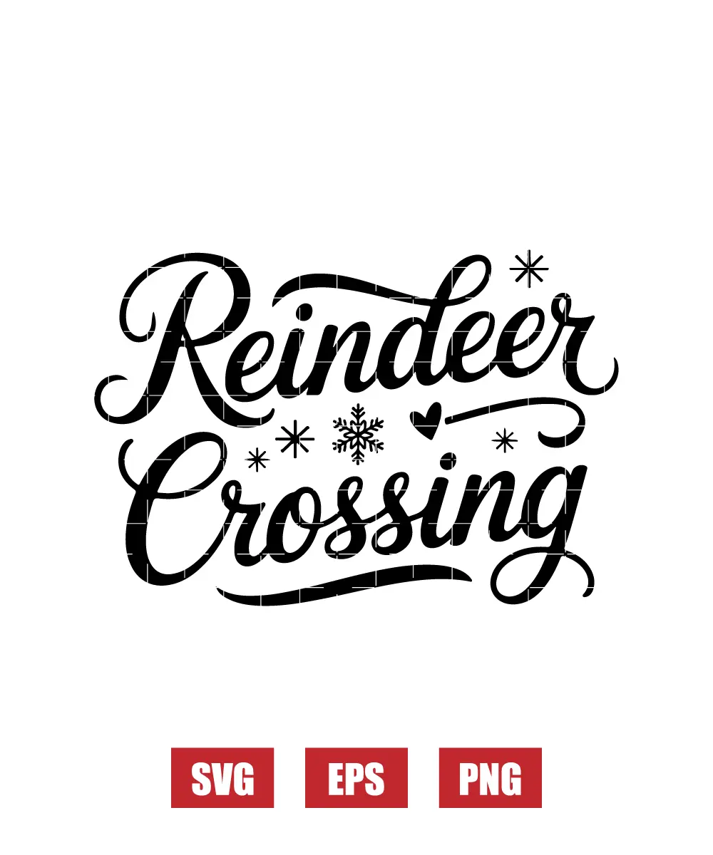 Reindeer Crossing Svg