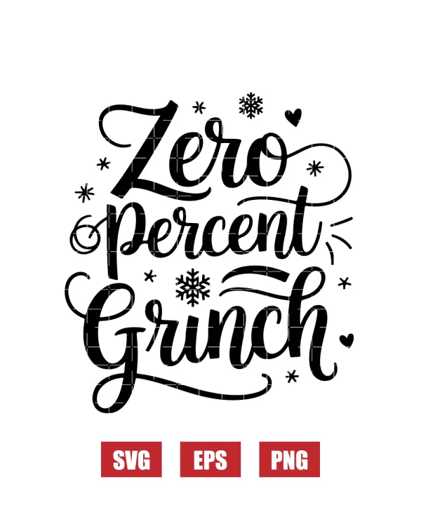 Zero Percent Grinch Svg