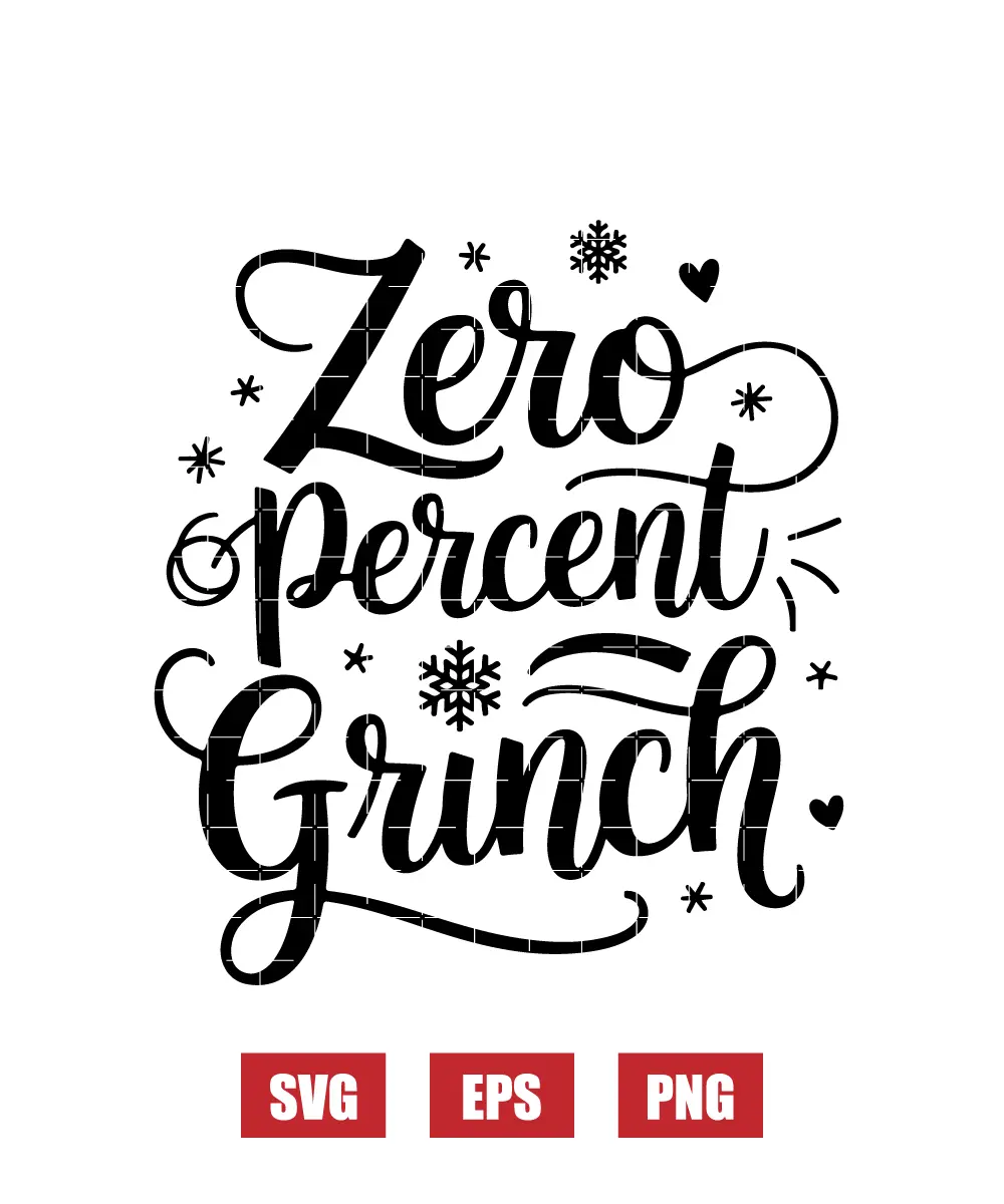Zero Percent Grinch Svg