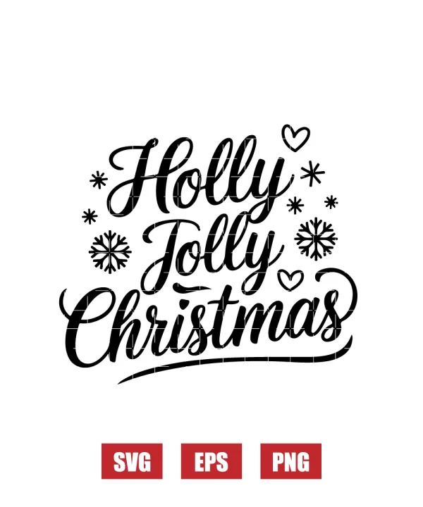Holly Jolly Christmas Svg
