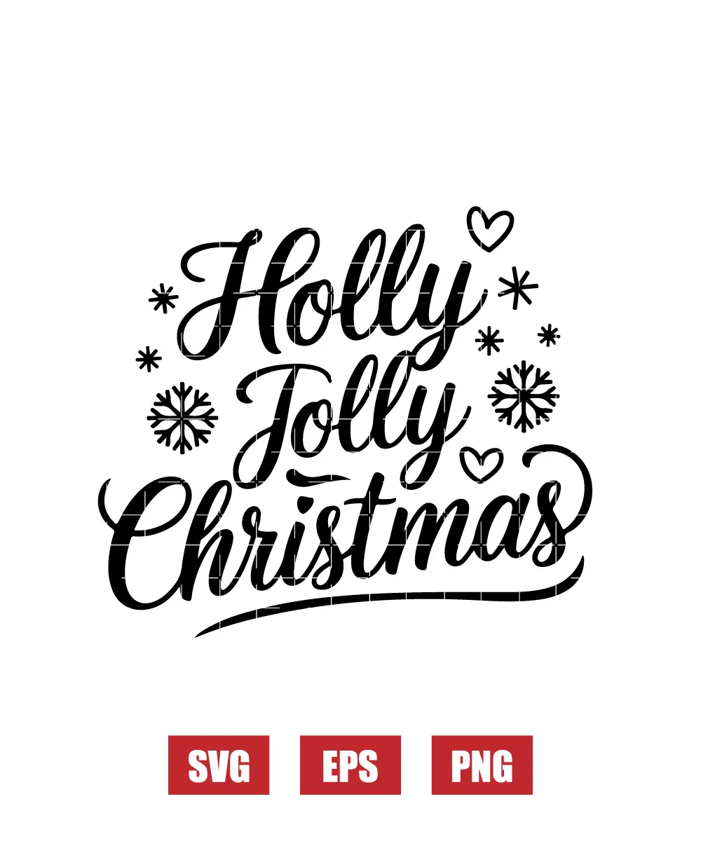 Holly Jolly Christmas Svg