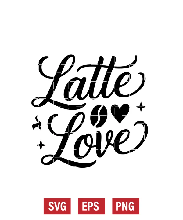 Latte Love Svg