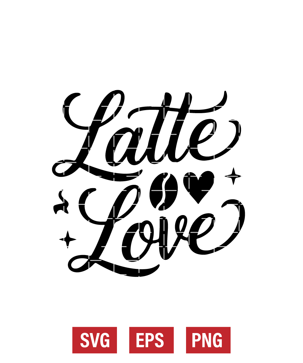 Latte Love Svg
