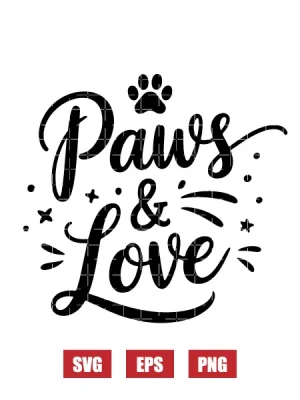 Paws & Love Svg