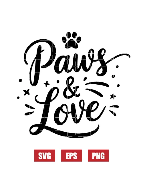 Paws & Love Svg